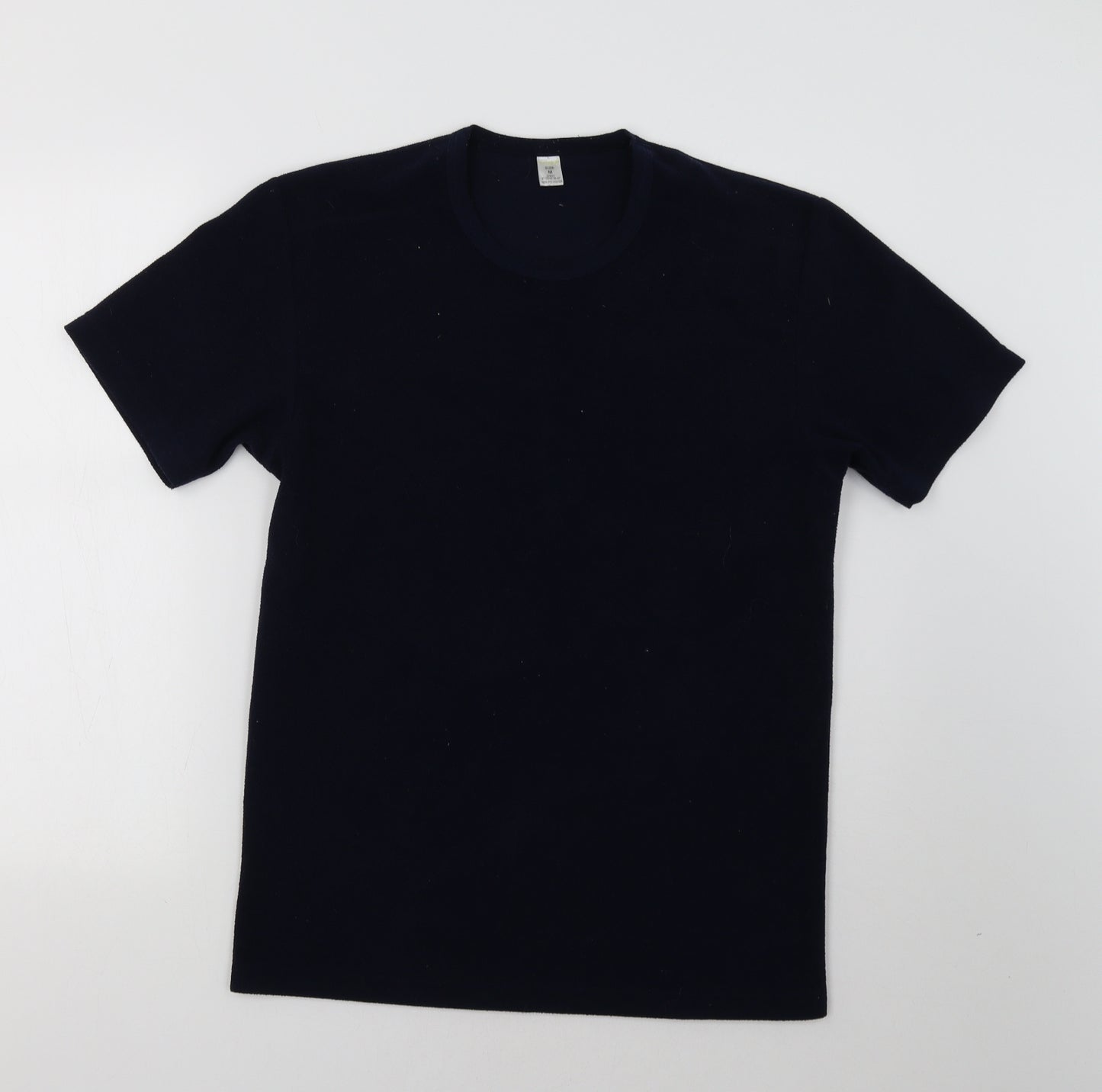 Preworn Womens Blue  Fleece Basic T-Shirt Size M