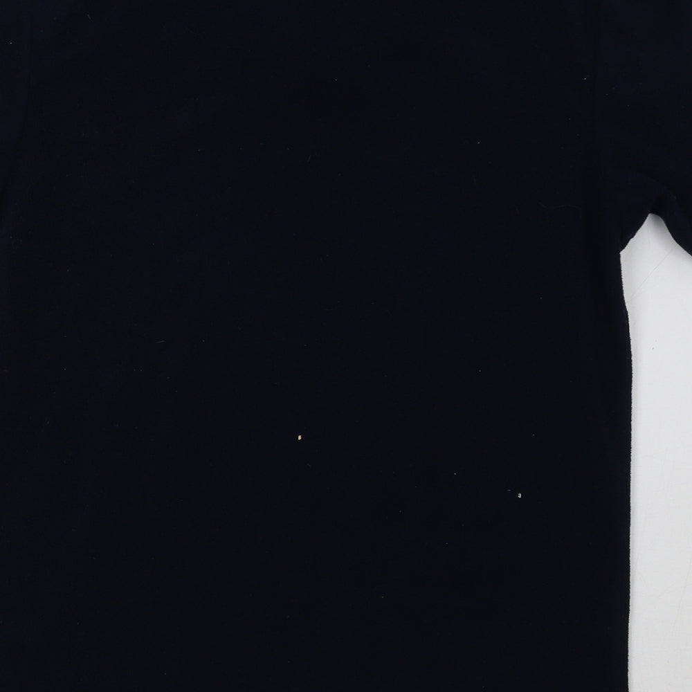 Preworn Womens Blue  Fleece Basic T-Shirt Size M