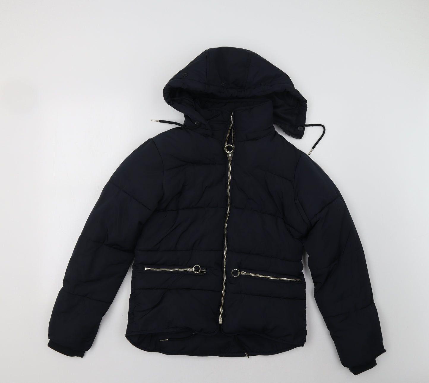 Topshop Womens Blue   Puffer Jacket Coatigan Size 8