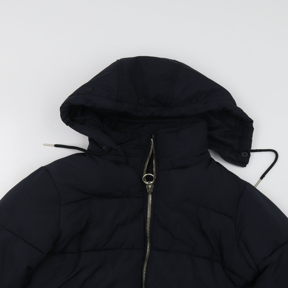 Topshop Womens Blue   Puffer Jacket Coatigan Size 8