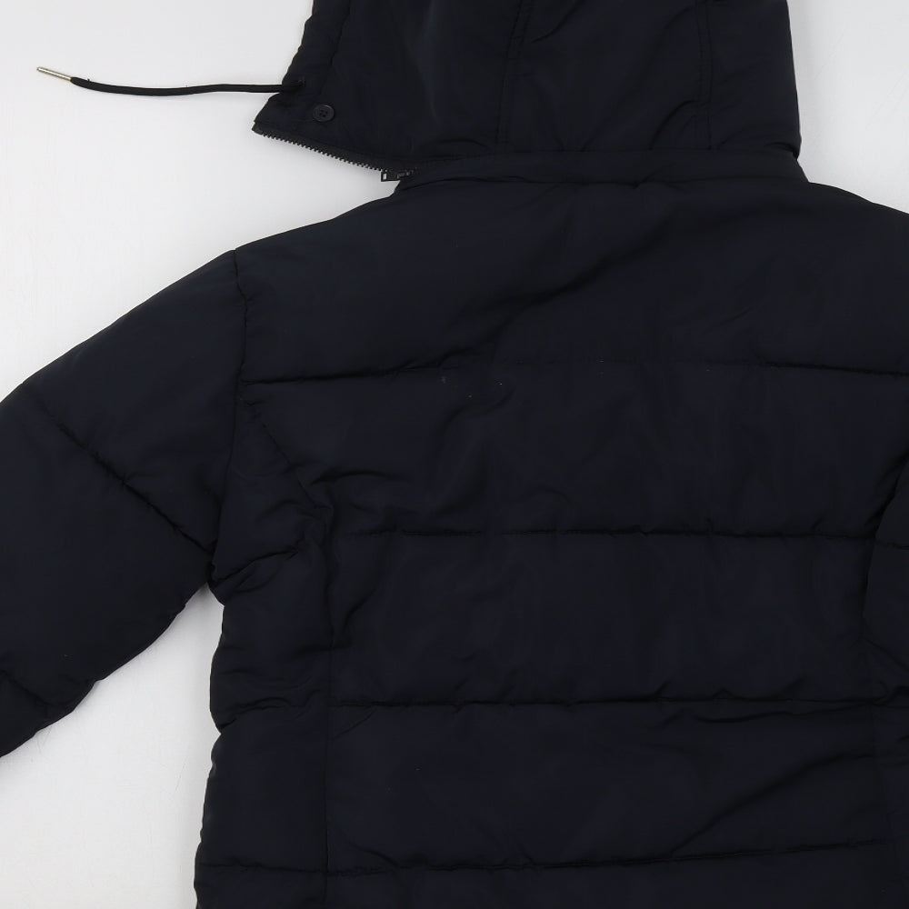 Topshop Womens Blue   Puffer Jacket Coatigan Size 8