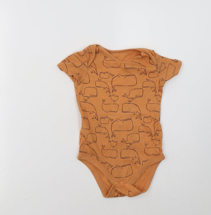 F&F Girls Orange   Romper One-Piece Size 2-3 Years  - Whale Print