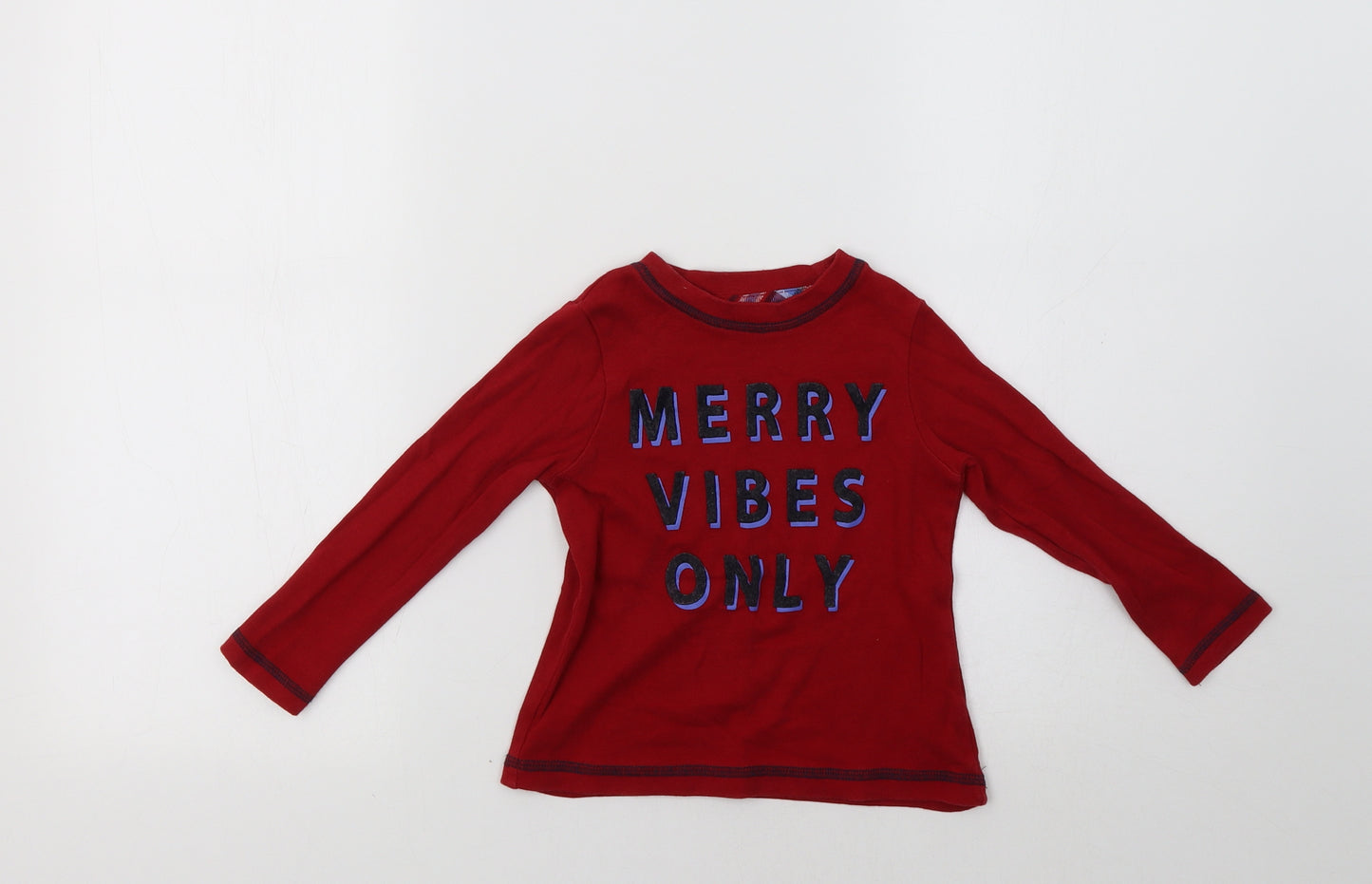 George Boys Red    Pyjama Top Size 2-3 Years