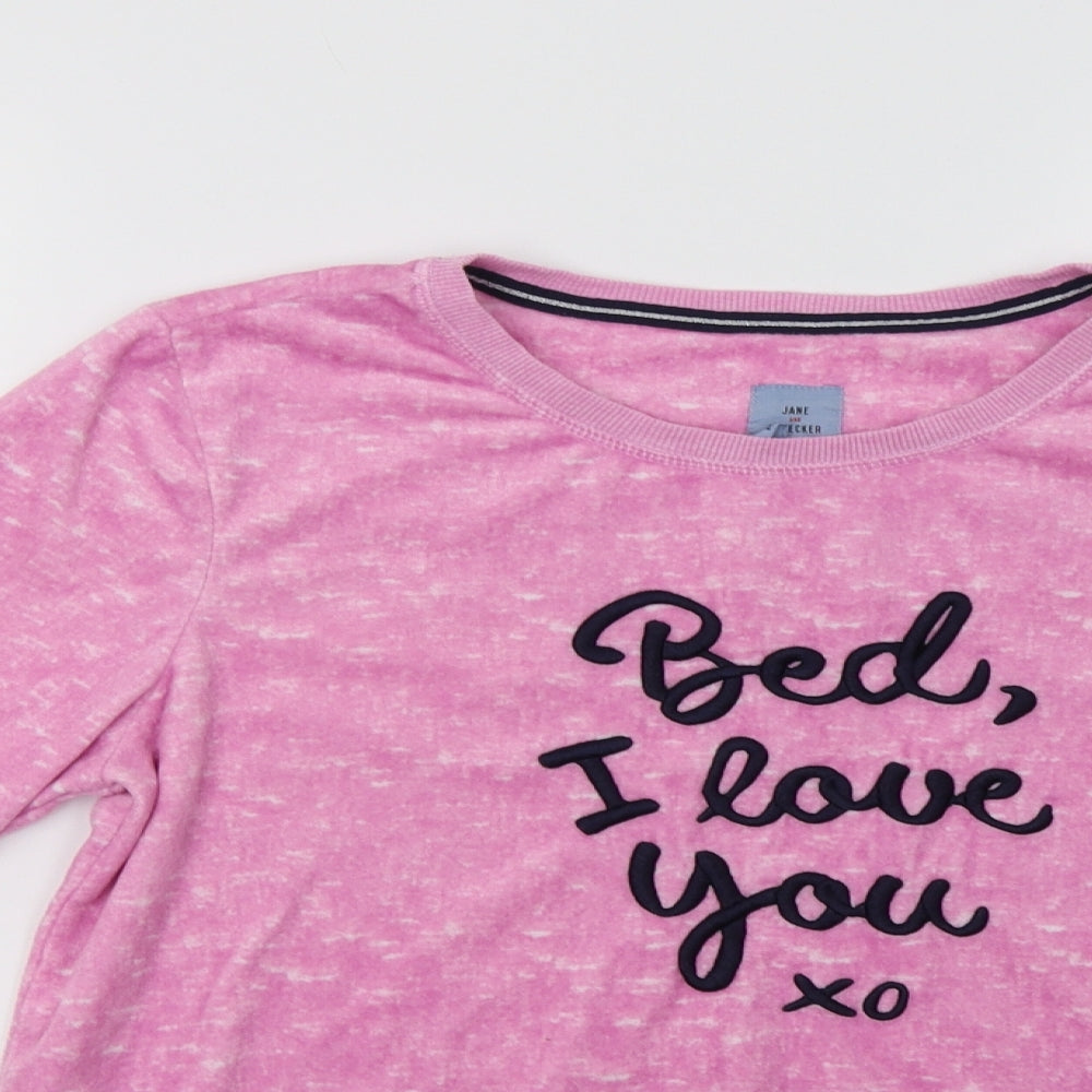 Jane And Bleeker Womens Pink   Top Pyjama Top Size M