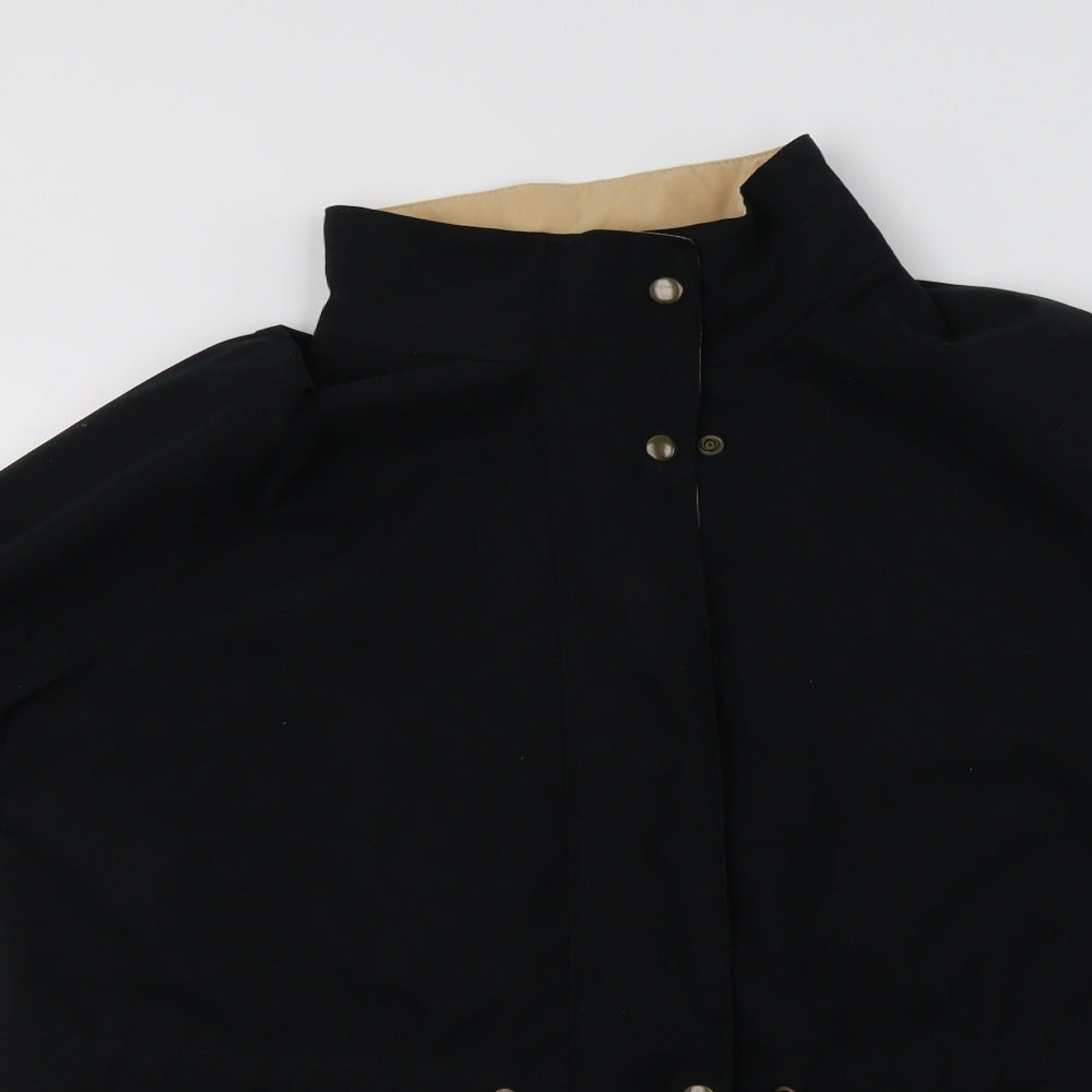 M&S Womens Black   Overcoat Coat Size 18