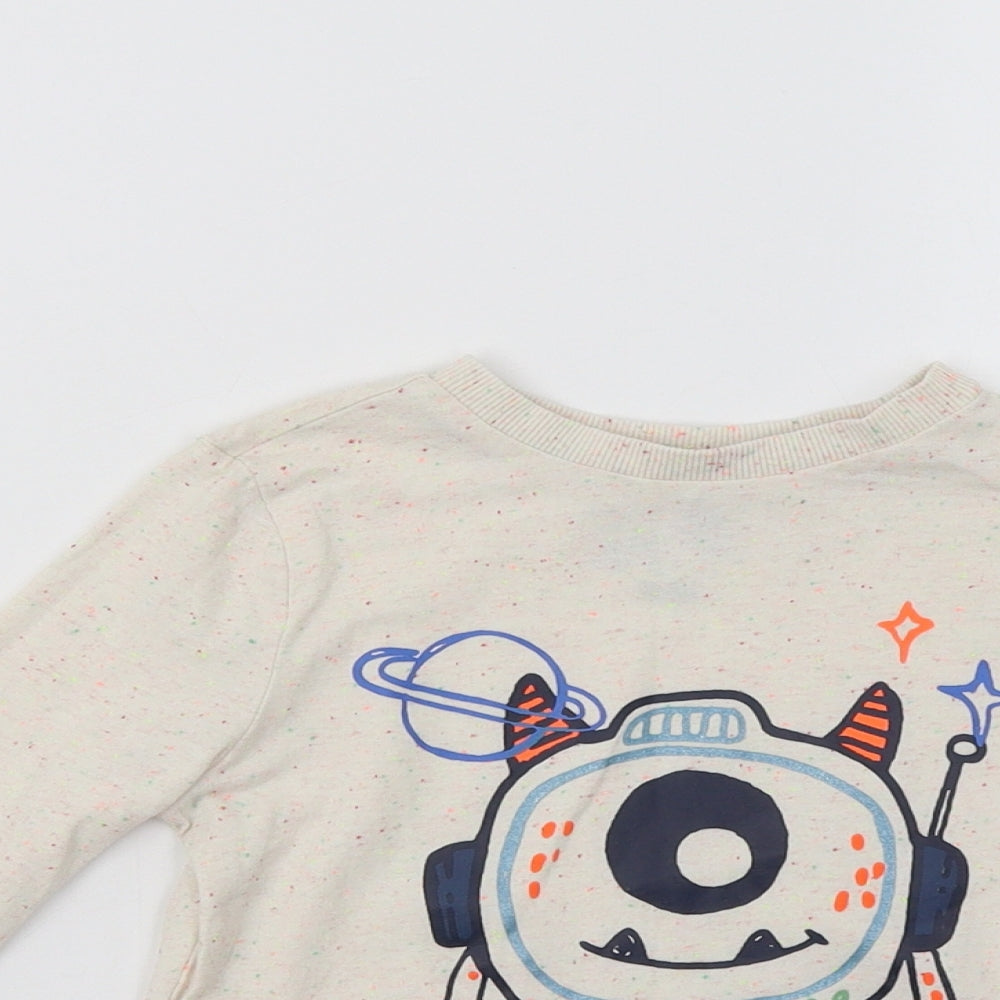 F&F Baby Beige   Basic T-Shirt Size 18-24 Months  - Monster