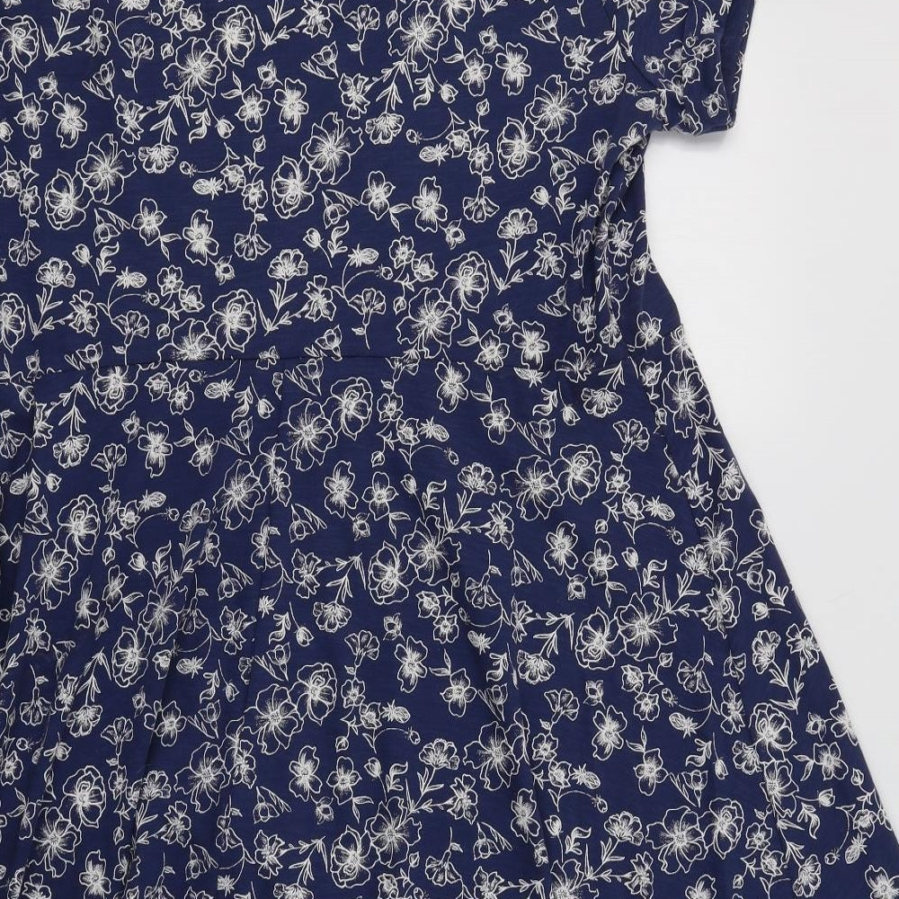 BHS Womens Blue Floral  Fit & Flare  Size 20