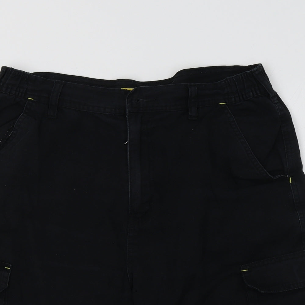 Work Wear Mens Black   Cargo Shorts Size 36