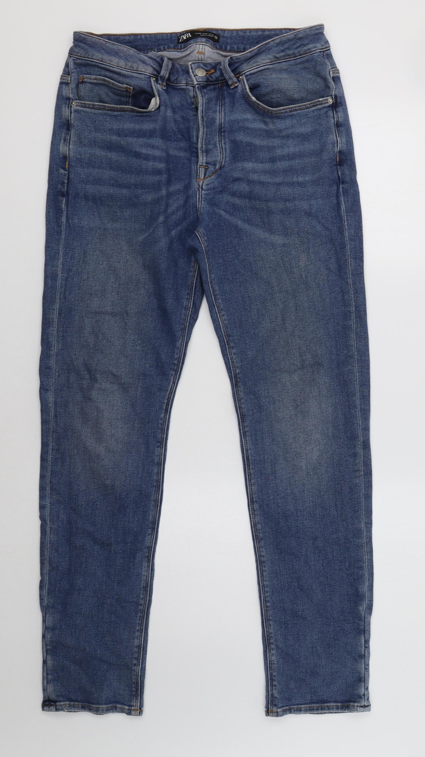 Zara Mens Blue   Straight Jeans Size 31 L31 in