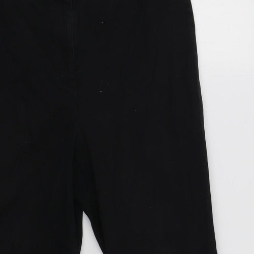 BM Womens Black   Cropped Trousers Size 12 L20 in
