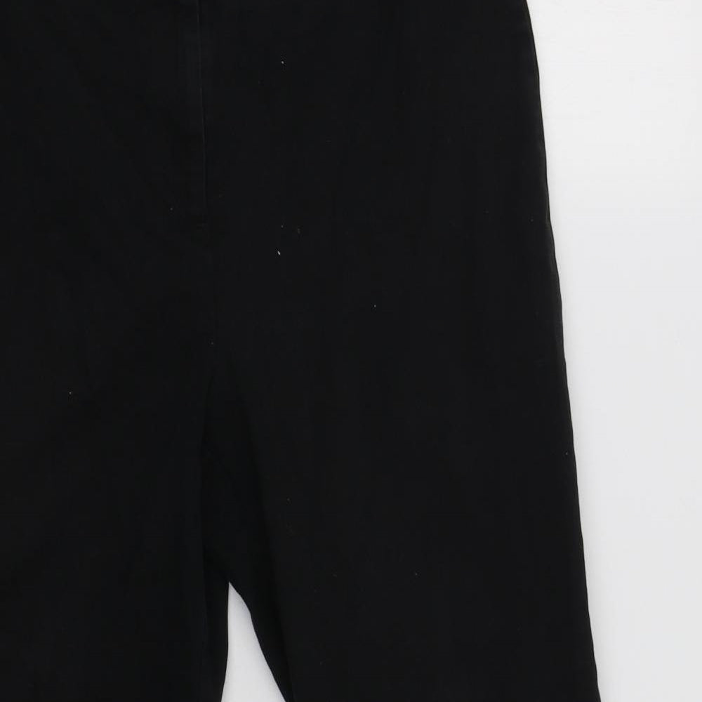 BM Womens Black   Cropped Trousers Size 12 L20 in