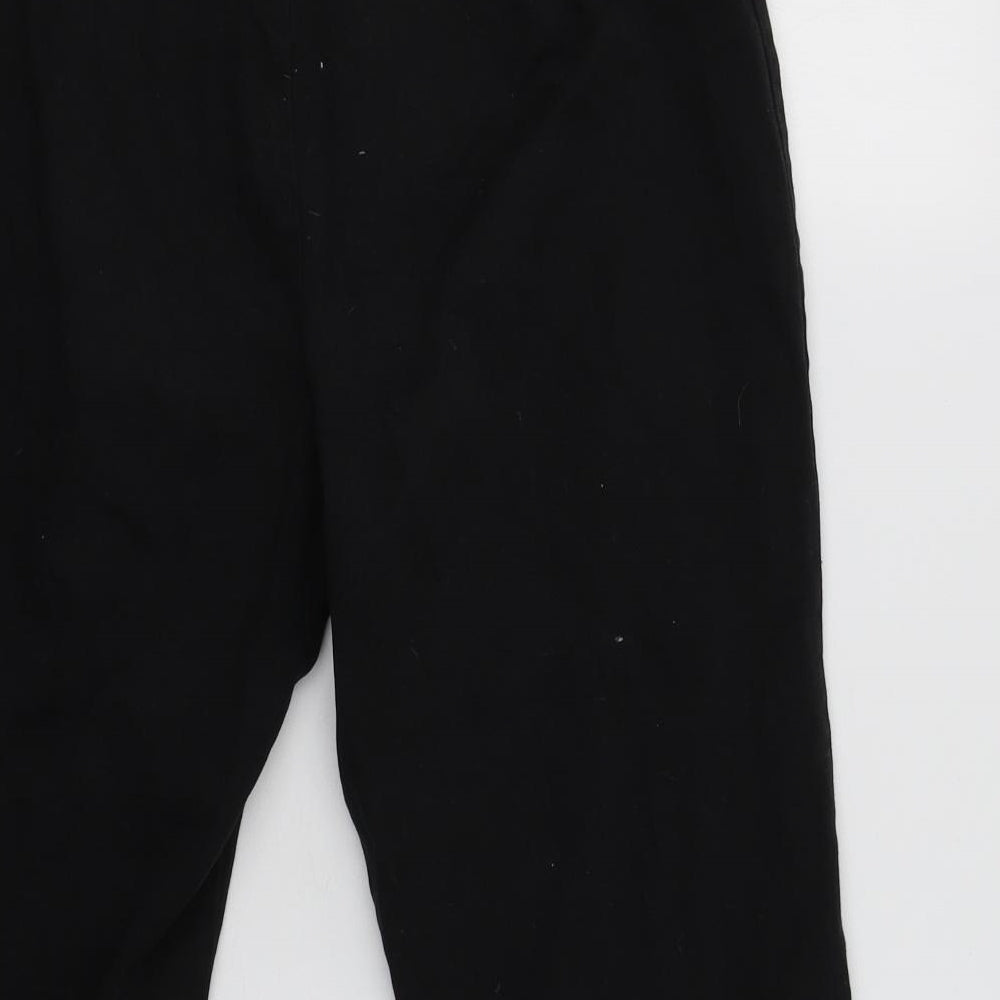 BM Womens Black   Cropped Trousers Size 12 L20 in