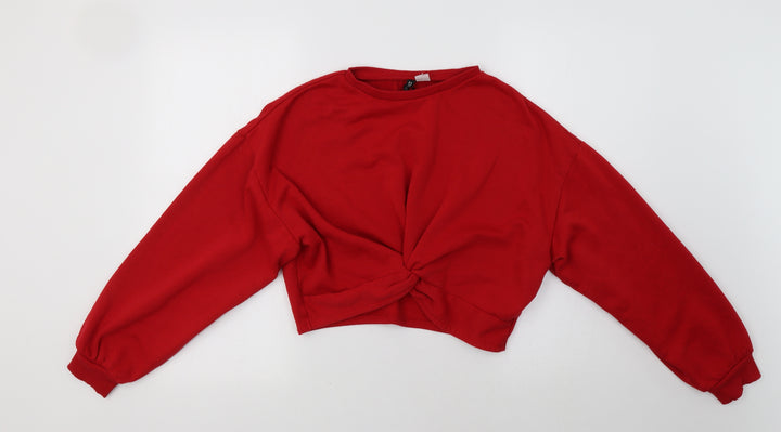 H&M Womens Red   Pullover Sweatshirt Size M