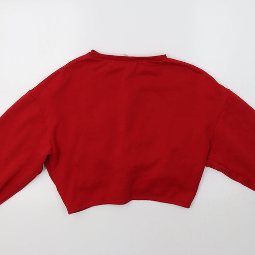H&M Womens Red   Pullover Sweatshirt Size M
