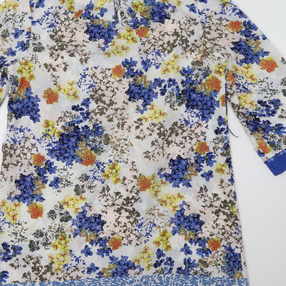 Monsoon Womens White Floral  Kaftan  Size 12