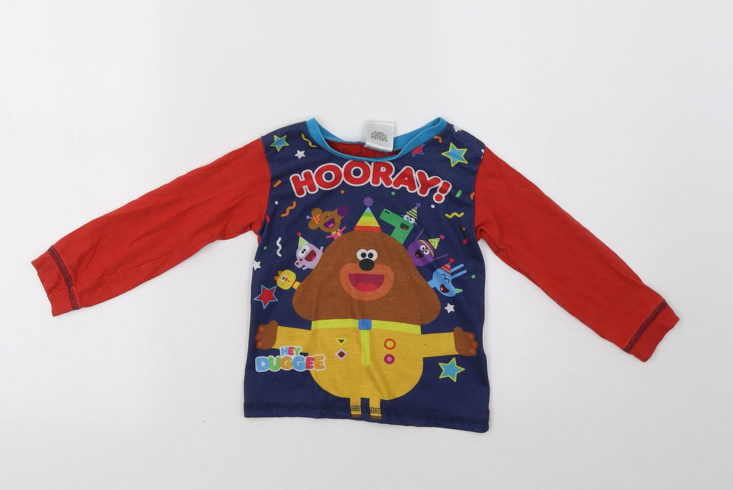 Hey Duggee Baby Red Solid   Pyjama Top Size 18-24 Months