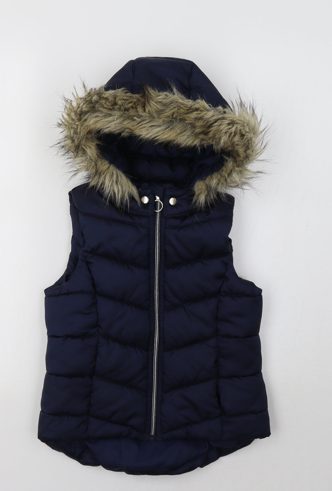 H&M Girls Blue   Gilet Waistcoat Size 6-7 Years