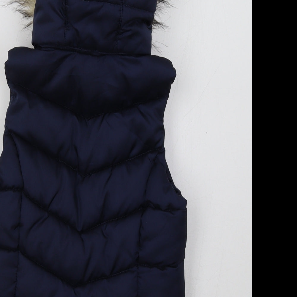 H&M Girls Blue   Gilet Waistcoat Size 6-7 Years