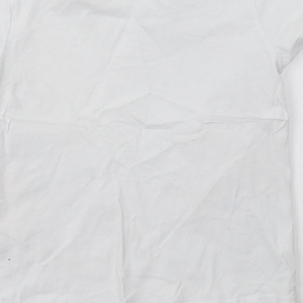 Nutmeg Girls White Floral  Basic T-Shirt Size 5-6 Years  - Tiger
