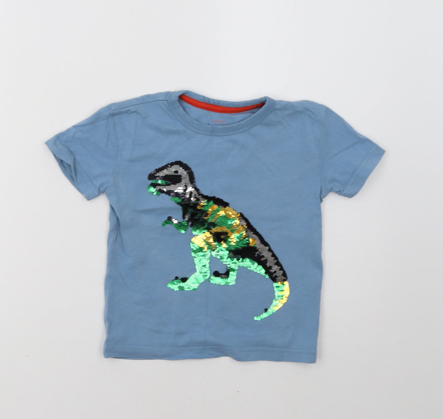 John Lewis Girls Blue   Basic T-Shirt Size 3 Years  - Dino