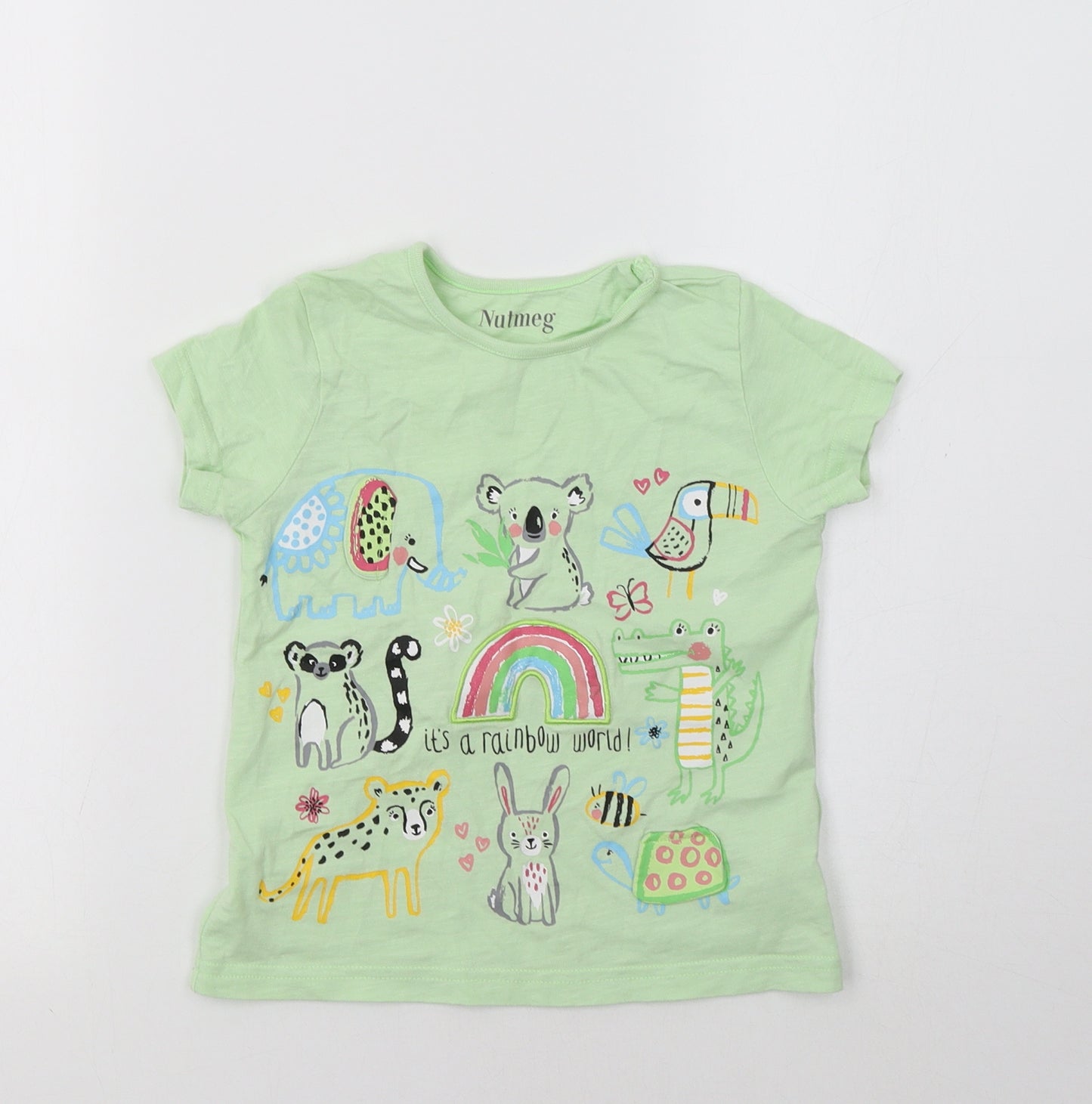Nutmeg Girls Green   Basic T-Shirt Size 4-5 Years