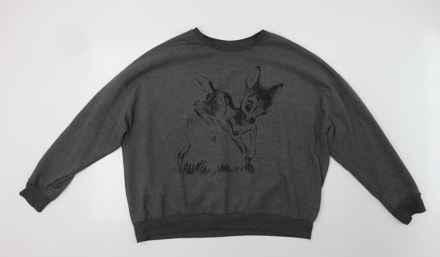 Primark Womens Grey   Pullover Sweatshirt Size 2XL  - Bambi