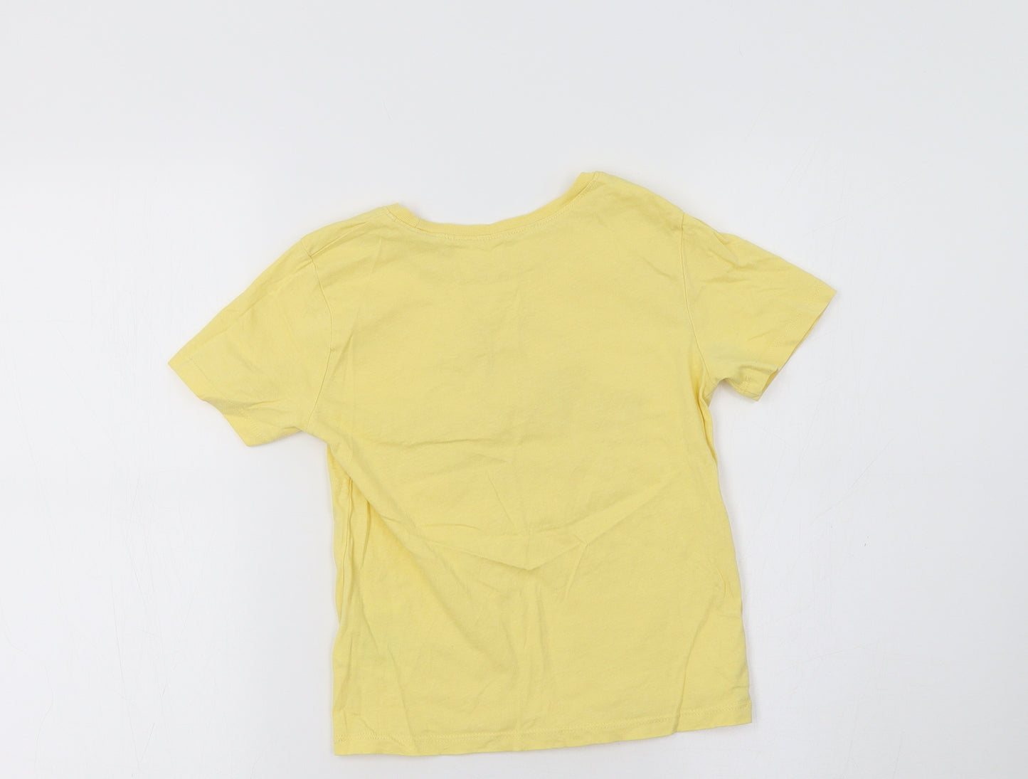 H&M Boys Yellow   Basic T-Shirt Size 4-5 Years  - Jurassic World