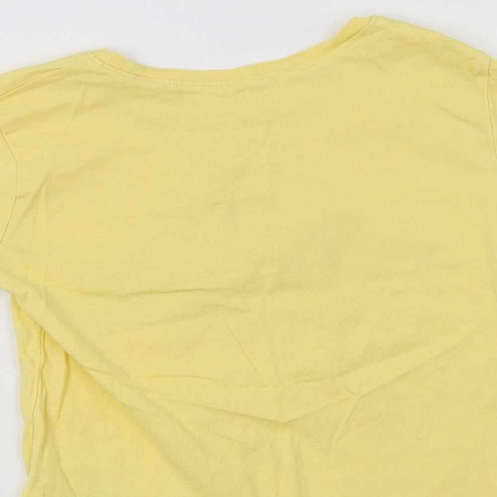 H&M Boys Yellow   Basic T-Shirt Size 4-5 Years  - Jurassic World