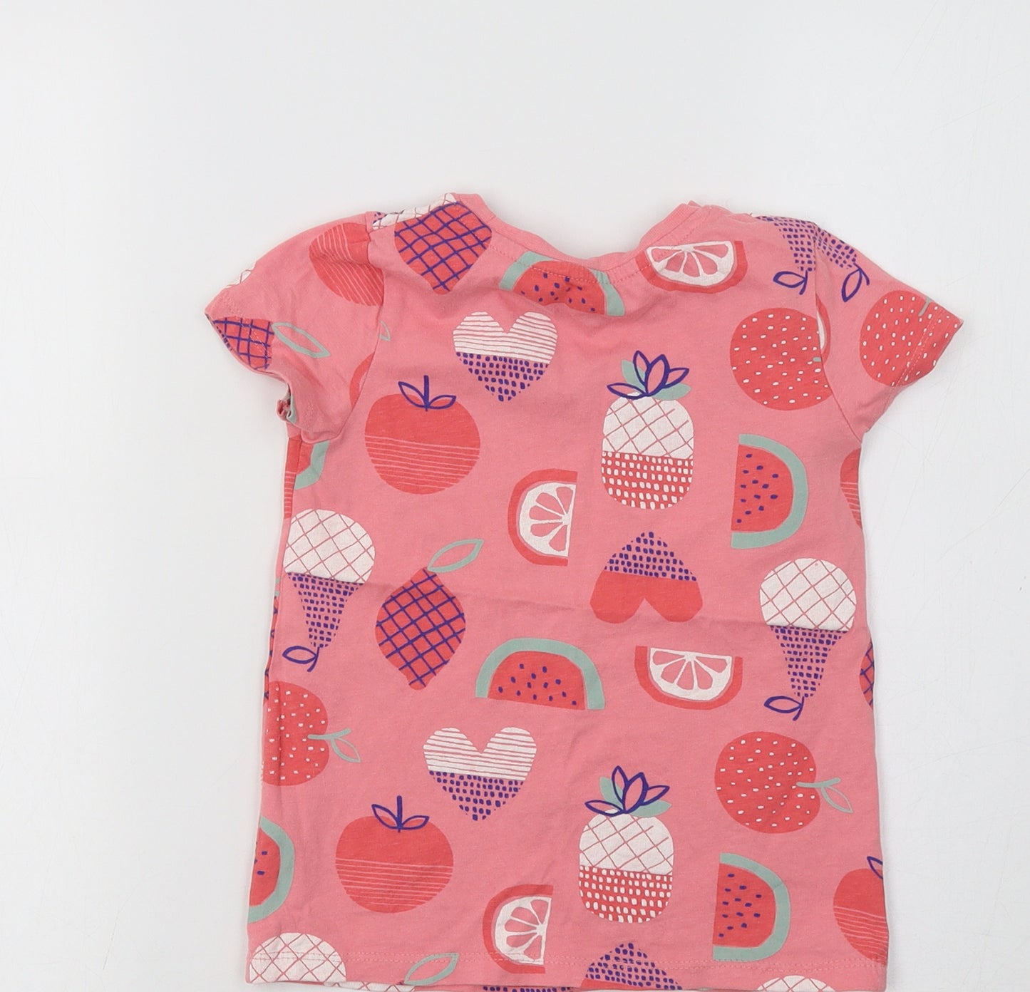Nutmeg Girls Pink Geometric  Camisole T-Shirt Size 5-6 Years  - Fruit Print