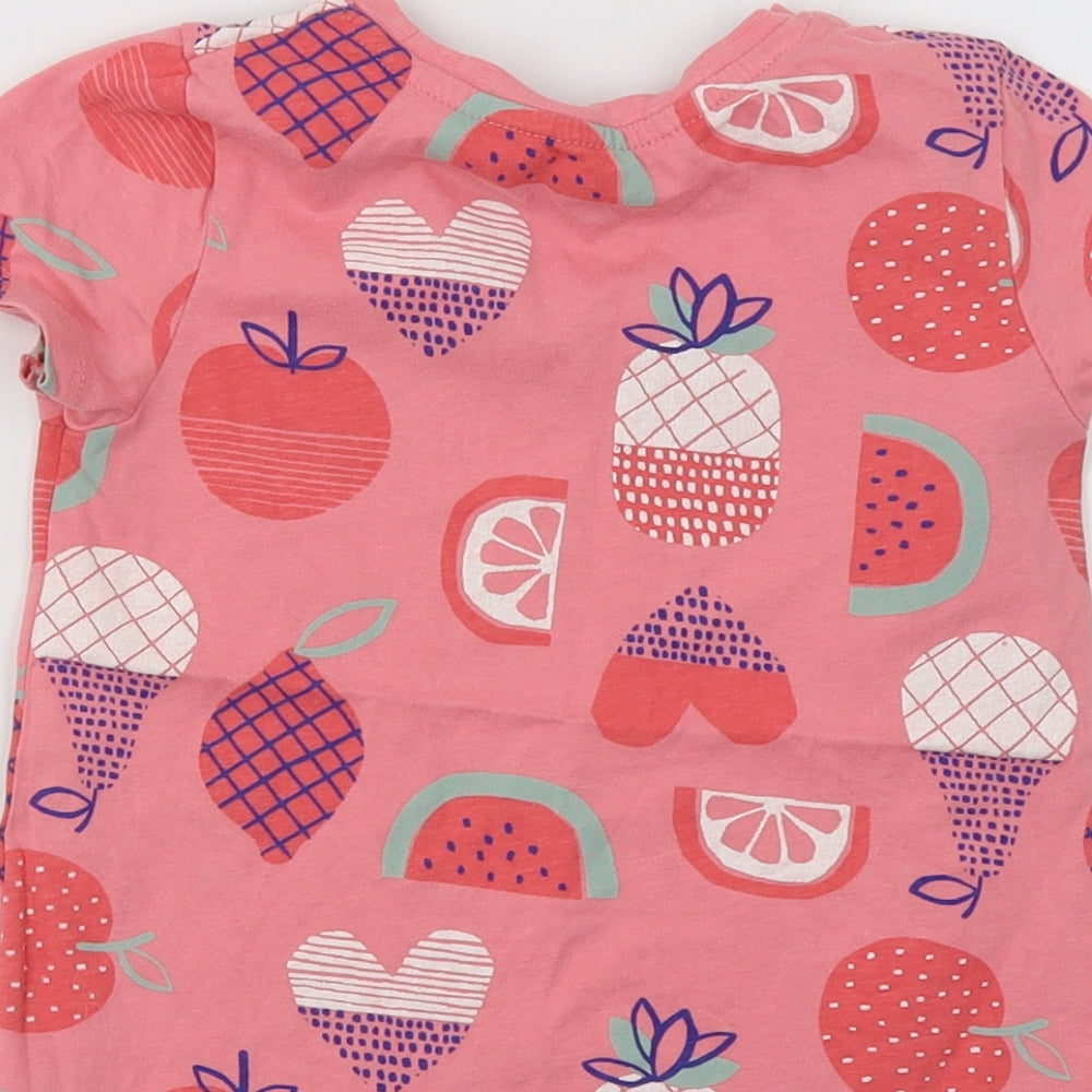 Nutmeg Girls Pink Geometric  Camisole T-Shirt Size 5-6 Years  - Fruit Print