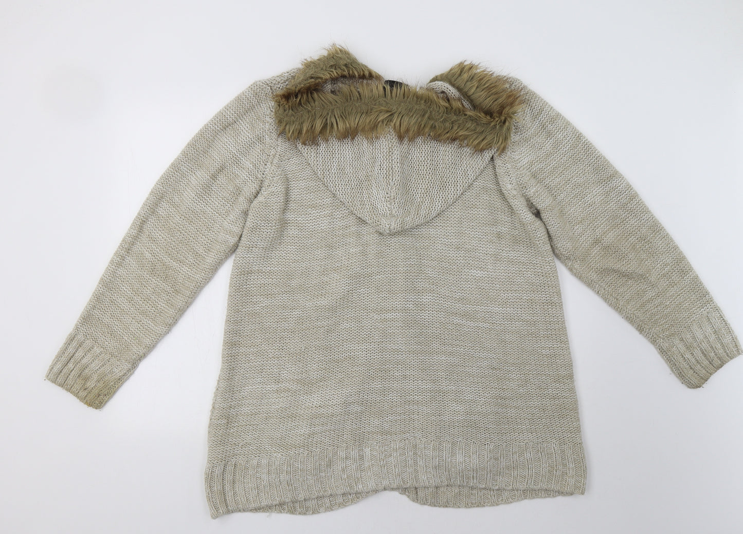 Be You Womens Beige   Cardigan Jumper Size L