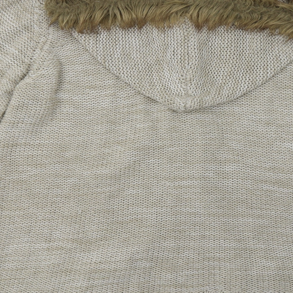 Be You Womens Beige   Cardigan Jumper Size L