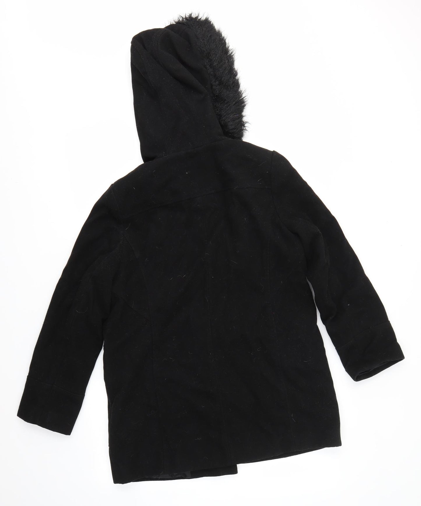 M&Co Womens Black   Overcoat Coat Size 10
