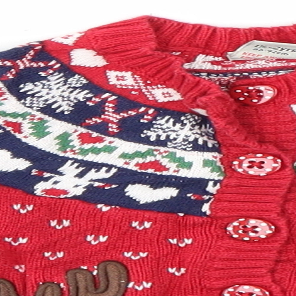 TU Baby Multicoloured   Pullover Jumper Size 18-24 Months  - Christmas