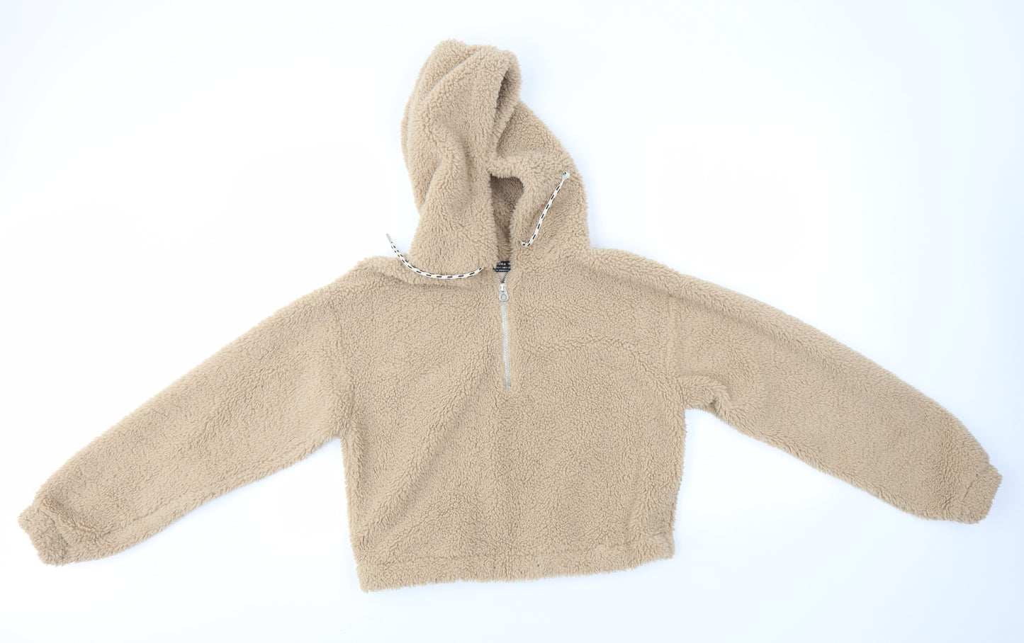 Bershka Womens Brown   Full Zip Hoodie Size S