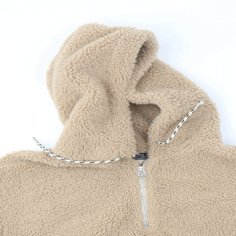 Bershka Womens Brown   Full Zip Hoodie Size S