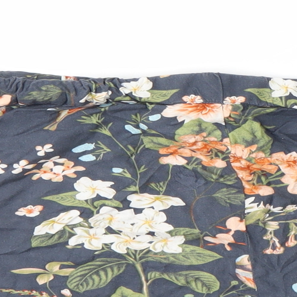 NEXT Girls Blue Floral  Paperbag Shorts Size 16 Years