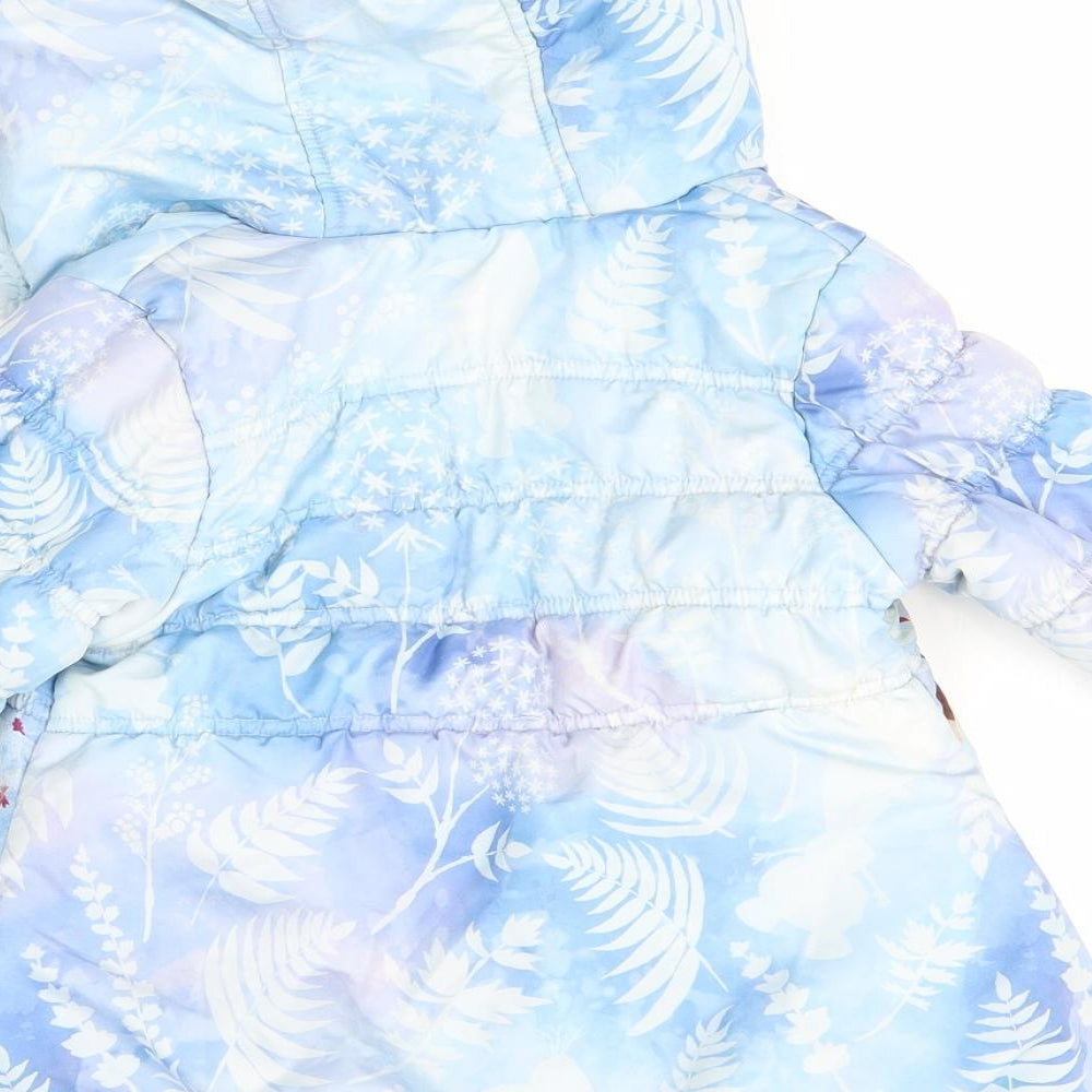 Debenhams Girls Blue   Overcoat Coat Size 2-3 Years  - Frozen