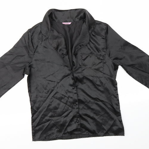 Camille Womens Black   Basic Button-Up Size 12