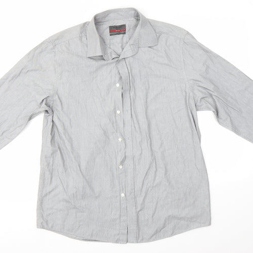 Burton Mens Grey    Button-Up Size L