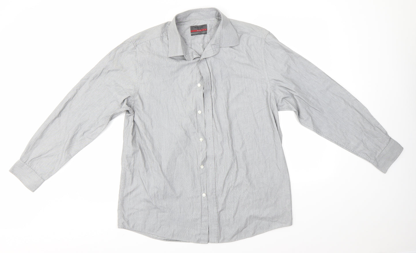 Burton Mens Grey    Button-Up Size L