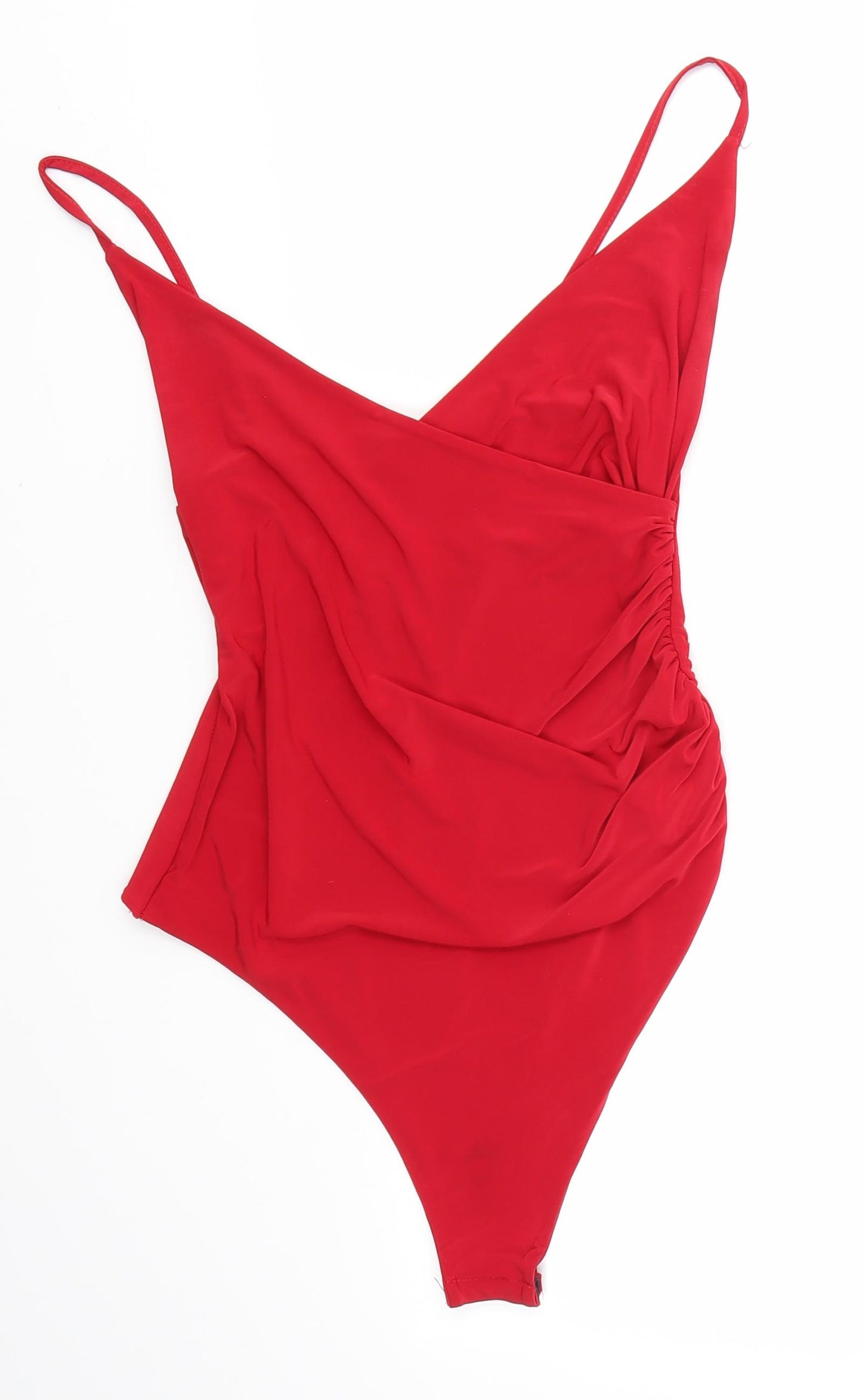 PRETTYLITTLETHING Womens Red   Bodysuit One-Piece Size 12