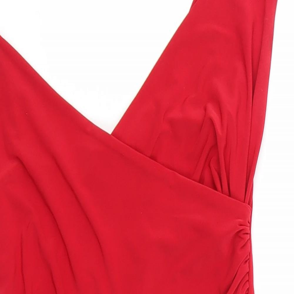 PRETTYLITTLETHING Womens Red   Bodysuit One-Piece Size 12