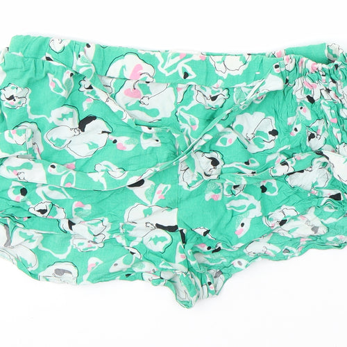 Primark Womens Green Floral  Boyfriend Shorts Size S