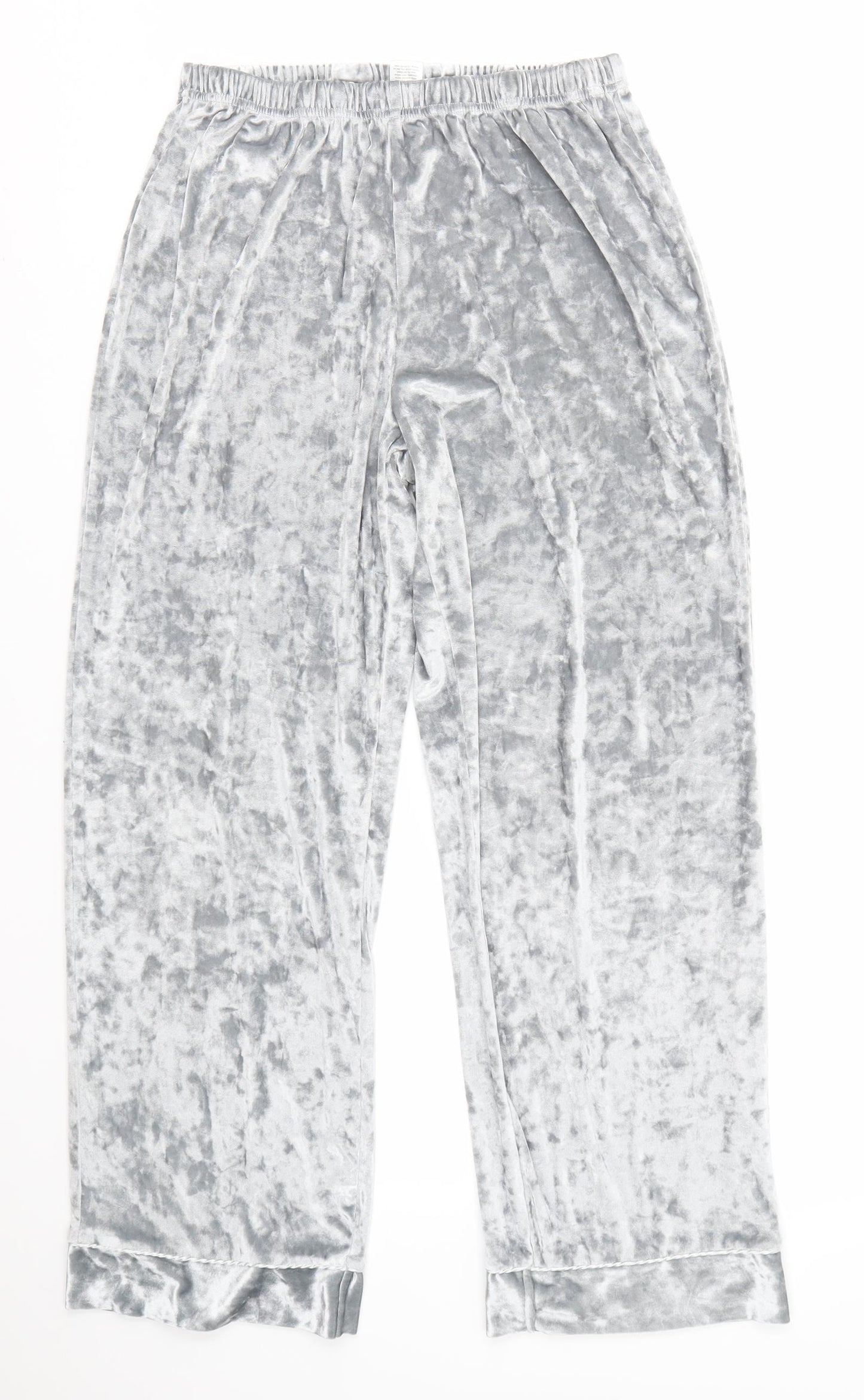 Preworn Womens Silver Solid   Pyjama Pants Size 14  - Velvet feel