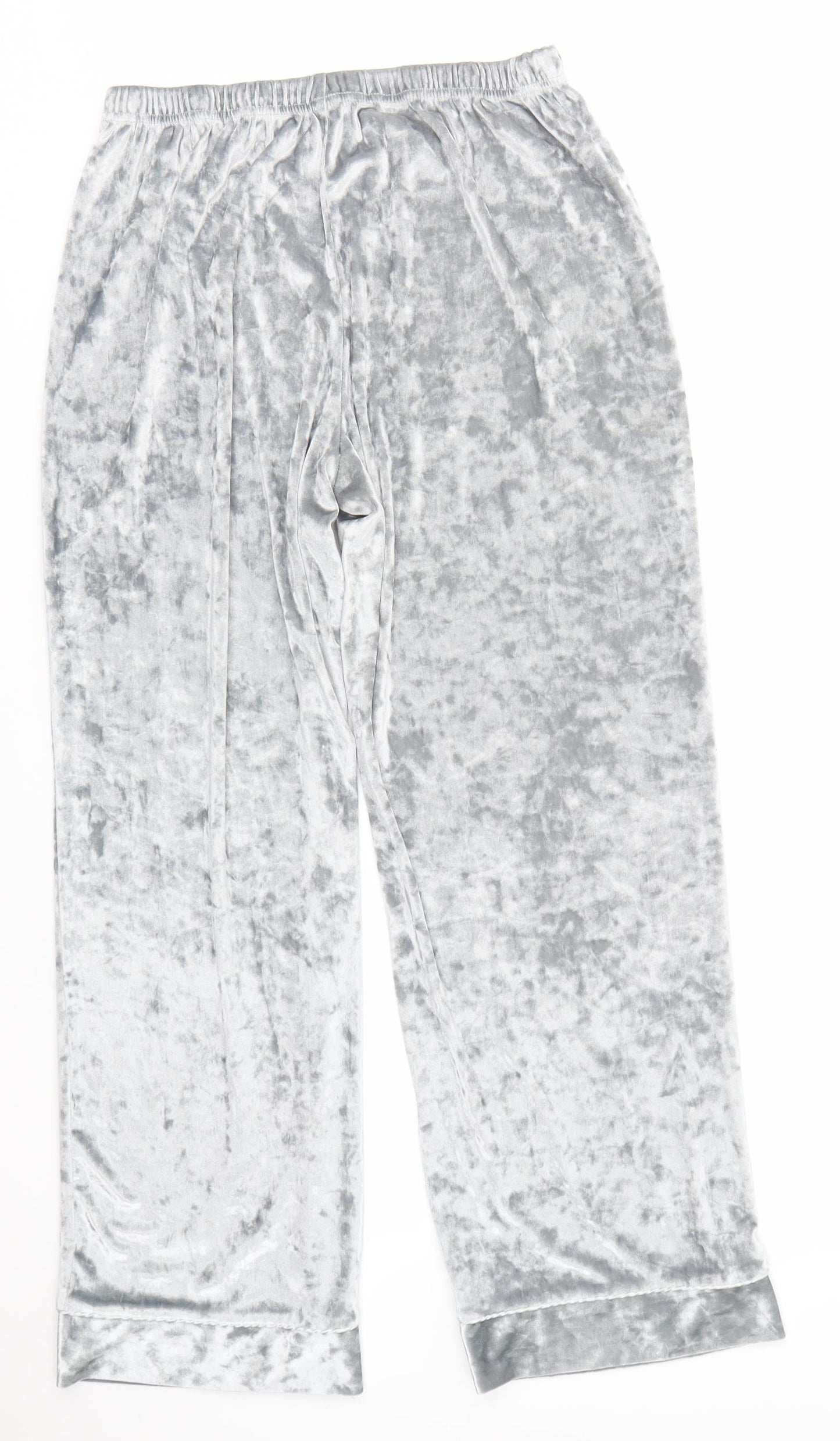Preworn Womens Silver Solid   Pyjama Pants Size 14  - Velvet feel