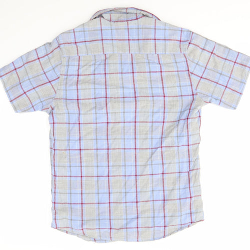 Topman Mens Blue Check   Button-Up Size M