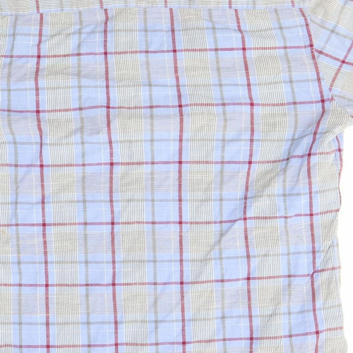 Topman Mens Blue Check   Button-Up Size M