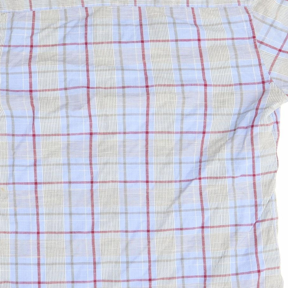 Topman Mens Blue Check   Button-Up Size M