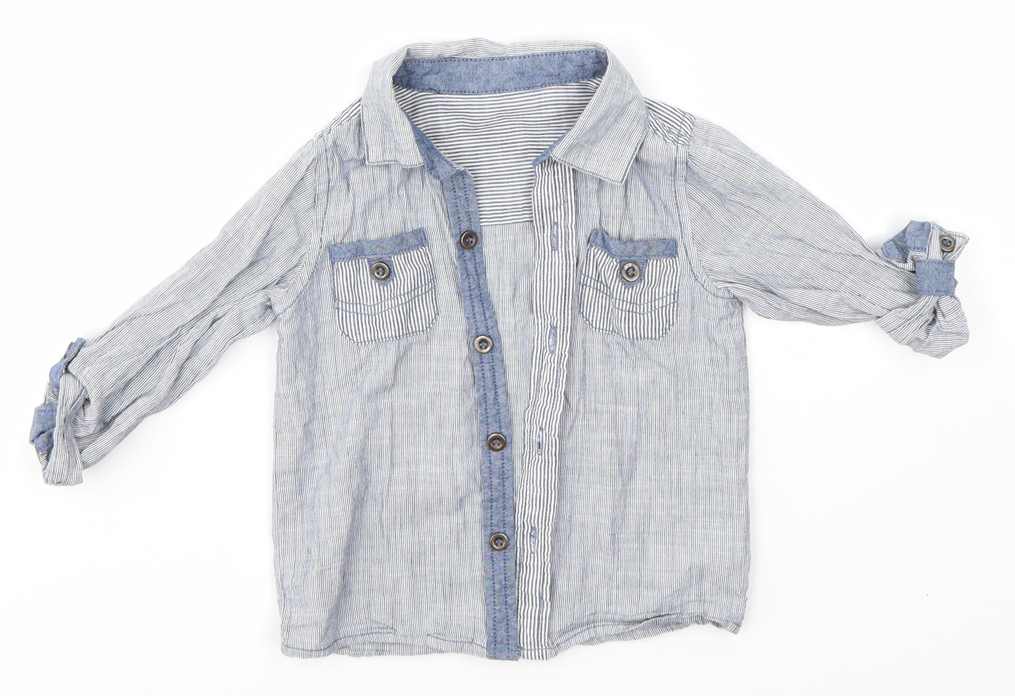 George Baby Grey   Basic Button-Up Size 12-18 Months